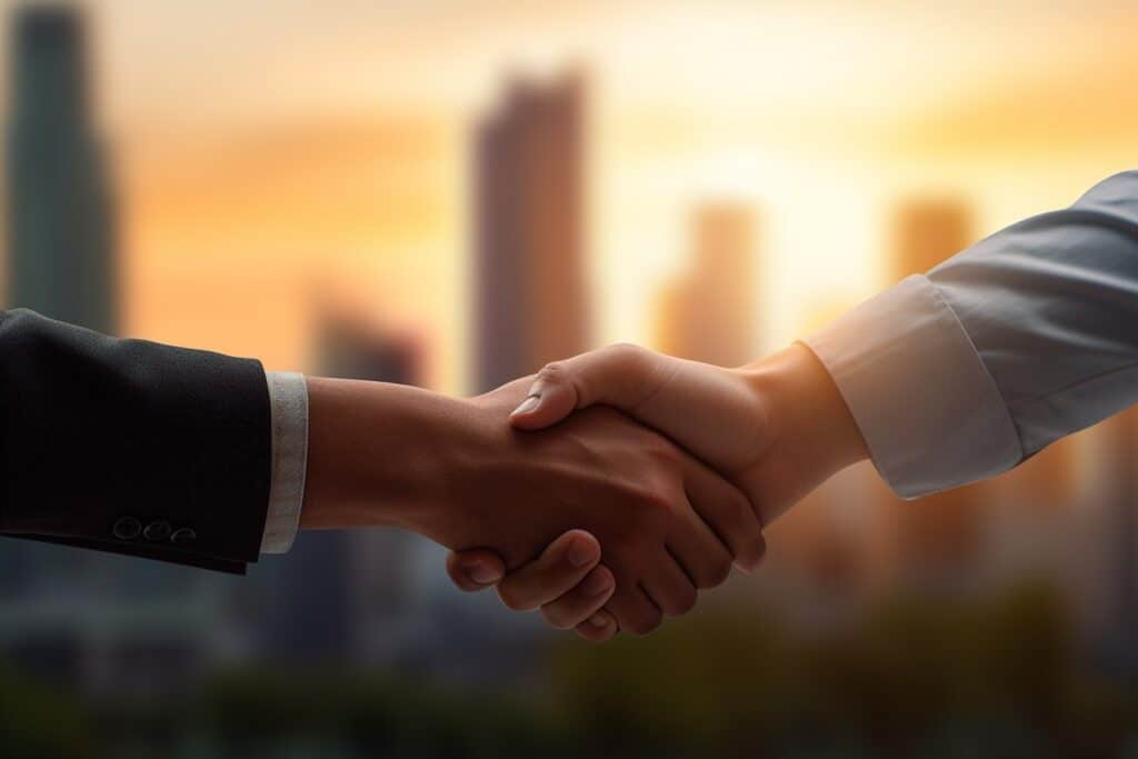 handshake - USA - house sold. 